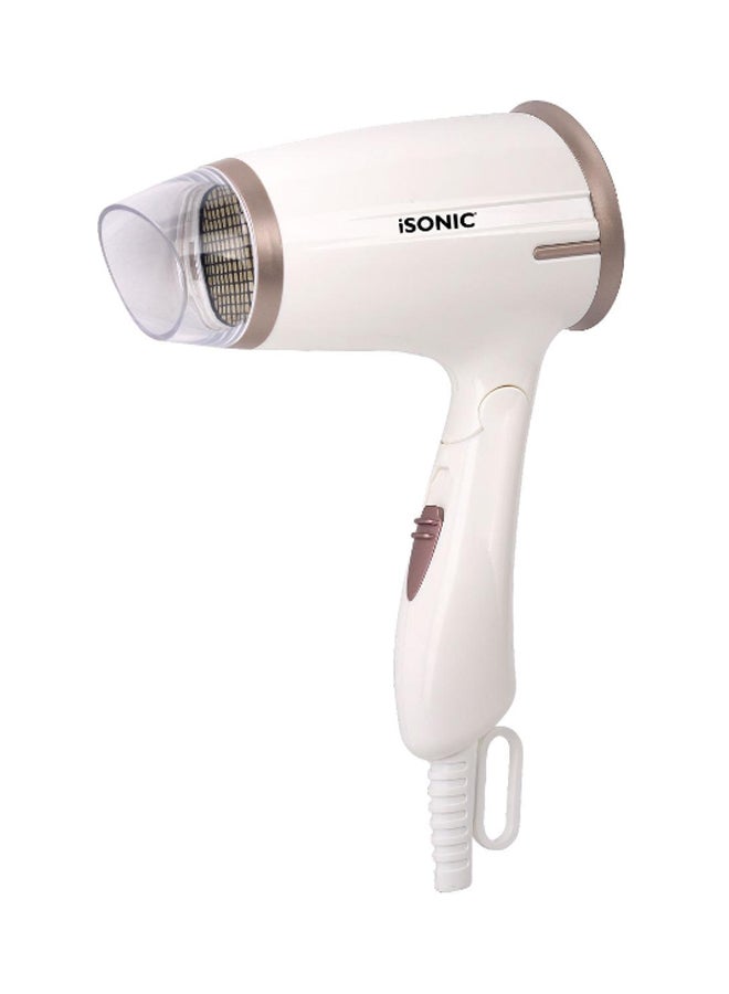 آي سونيك مجفف للشعر بتصميم متين أبيض/وردي/أسود