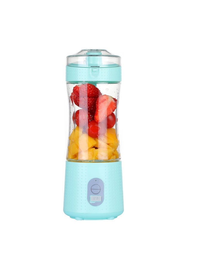 ماركة غير محددة خلاط عصير كهربائي قابل للشحن ومزود بمنفذ USB وبتصميمات متعددة 380.0 ml Blender-01 أزرق فاتح  - Image 3