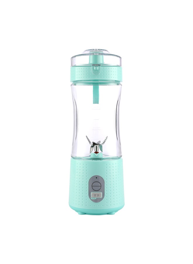 ماركة غير محددة خلاط عصير كهربائي قابل للشحن ومزود بمنفذ USB وبتصميمات متعددة 380.0 ml Blender-01 أزرق فاتح  - Image 1
