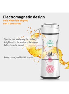 Multi-Design USB Rechargeable Electric Juice Blender 380.0 ml Blender-02 White - v1602486299/N41047383A_4