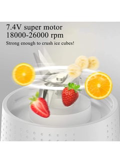 Multi-Design USB Rechargeable Electric Juice Blender 380.0 ml Blender-02 White - v1602486299/N41047383A_5