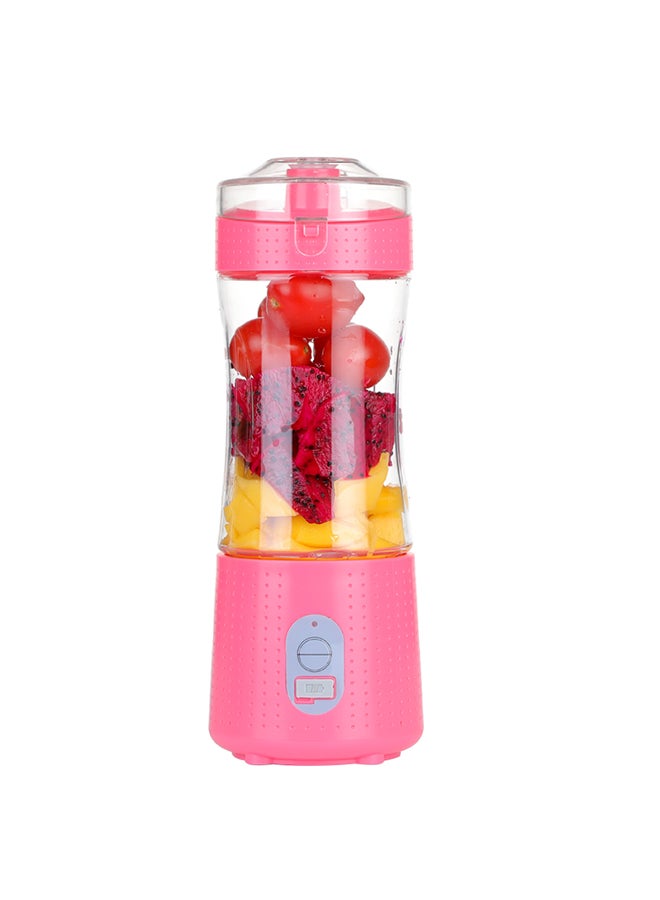 ماركة غير محددة خلاط عصير كهربائي قابل للشحن ومزود بمنفذ USB وبتصميم متعدد 380.0 ml Blender-03 وردة حمراء  - Image 2