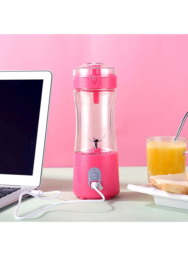 ماركة غير محددة خلاط عصير كهربائي قابل للشحن ومزود بمنفذ USB وبتصميم متعدد 380.0 ml Blender-03 وردة حمراء  - Image 4
