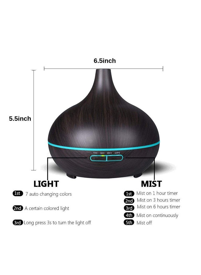 Generic Aroma Essential Oil Diffuser Wood Grain 500ml  - Image 3