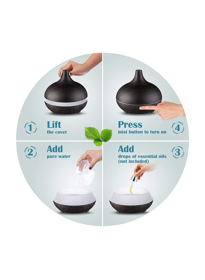 Generic Aroma Essential Oil Diffuser Wood Grain 500ml  - Image 5
