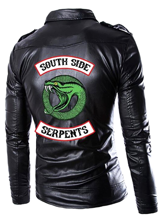 Generic - Valley Town Motorcycle Slim Gang Jacket Black - Image 1