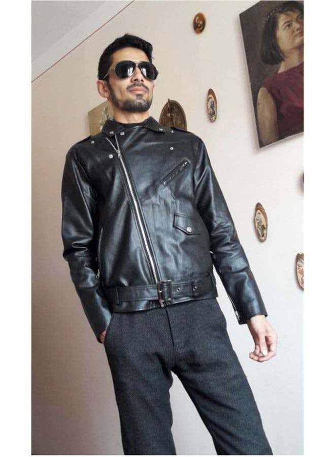 Generic - Valley Town Motorcycle Slim Gang Jacket Black - Image 1
