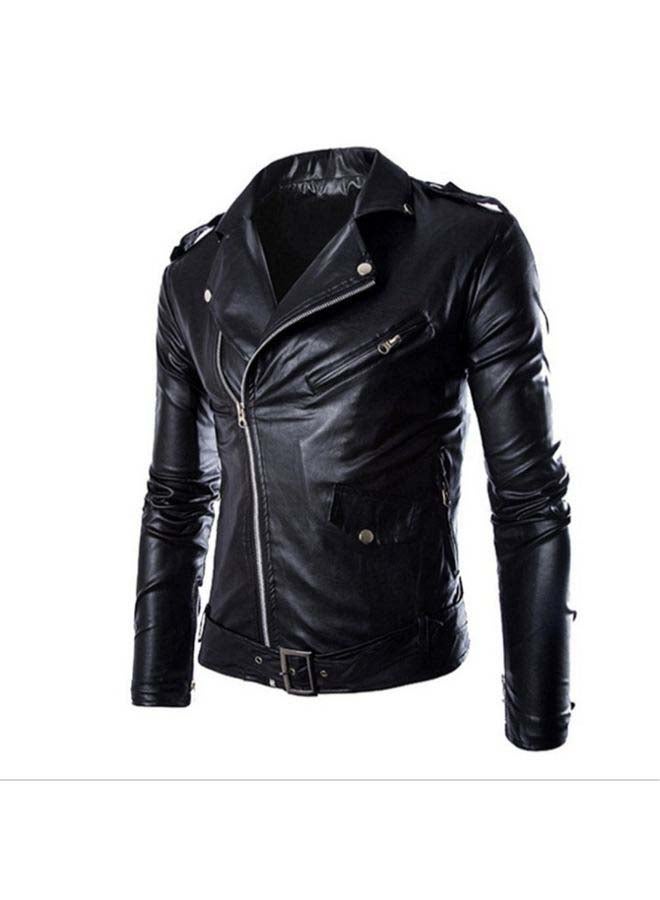 Generic - Valley Town Motorcycle Slim Gang Jacket Black - Image 1