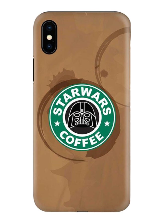 Stylizedd Starwars Coffee Printed Case Cover For Apple iPhone X/XS Brown/Green