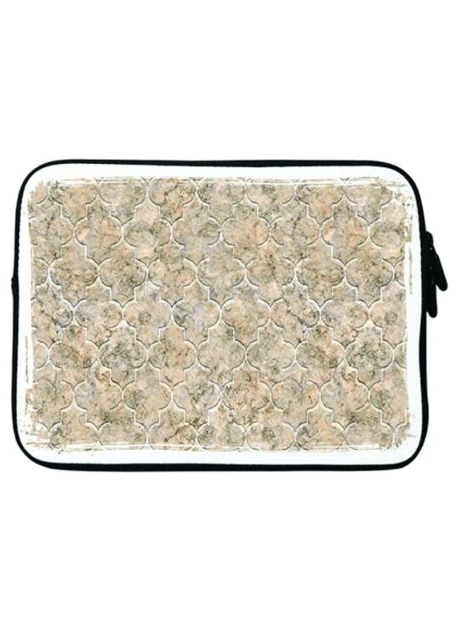 Stylizedd Arabesque Tiles Sleeve For Laptop Beige - Image 1