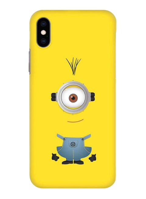 Minion Printed Case Cover For Apple iPhone XS Max Yellow/Blue