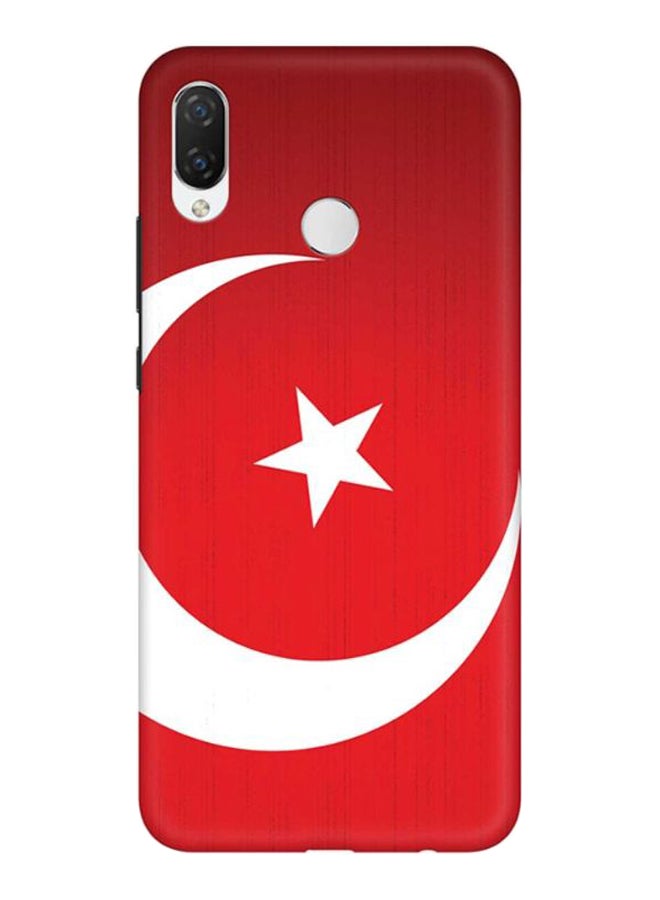 ستايلايزد غطاء حماية بطبعة علم تركيا لهاتف هواوي P سمارت/نوفا 3i أحمر/أبيض