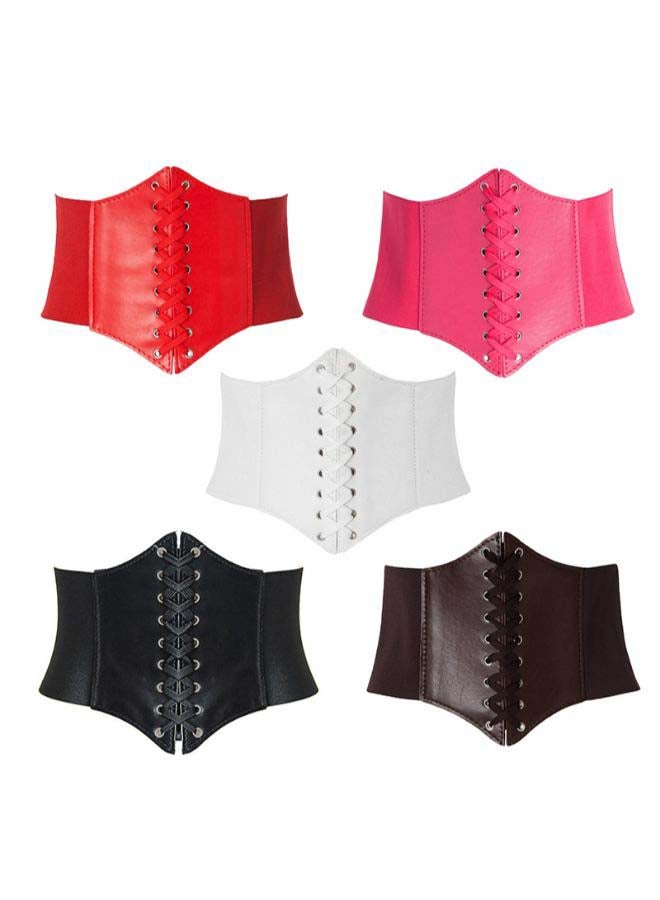 كورسيه برباط متشابك أحمر - Image 3