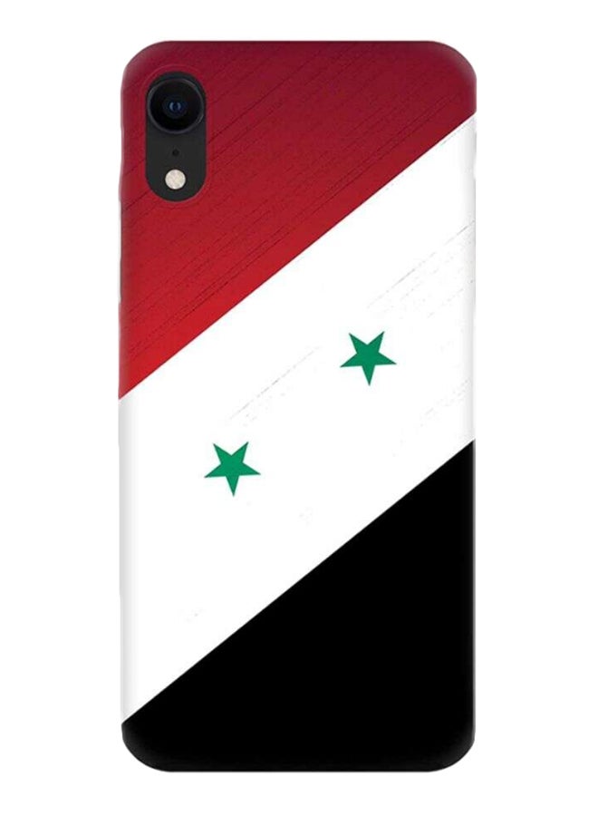 Stylizedd Flag Of Syria Printed Protective Case Cover For Apple iPhone XR Red/White/Black
