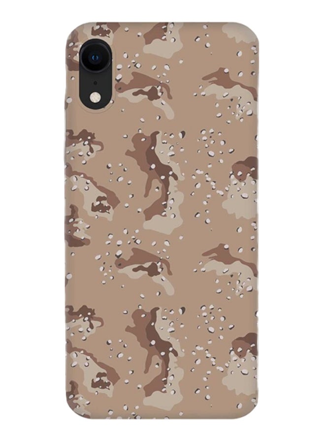 Desert Storm Camo Printed Protective Case Cover For Apple iPhone XR Brown/Beige