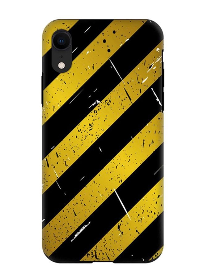 Under Construction Printed Protective Case Cover For Apple iPhone XR Yellow/Black
