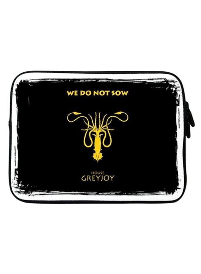 Stylizedd Got House Greyjoy Premium Designer Sleeve With Strap For Laptops Yellow/Black/White - Image 1