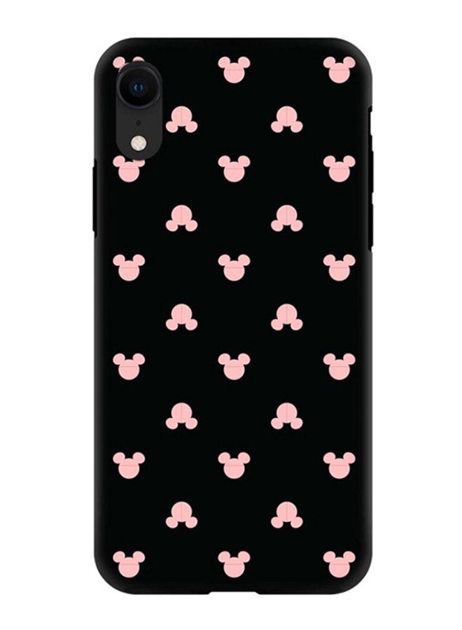 Stylizedd Mickey Print Printed Protective Case Cover For Apple iPhone XR Black/Pink