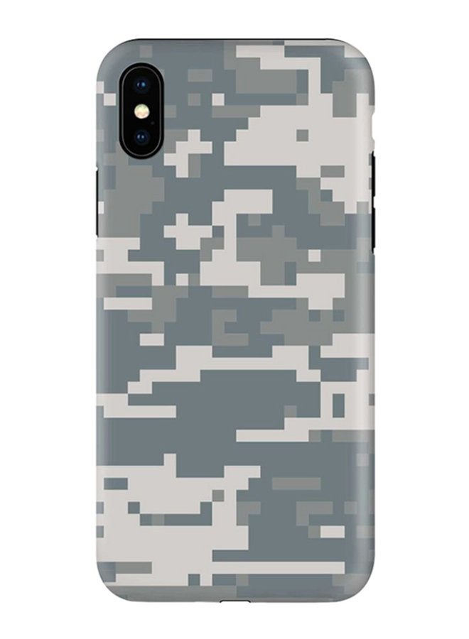 Stylizedd Digital Camo Printed Protective Case Cover For Apple iPhone X/XS Grey 