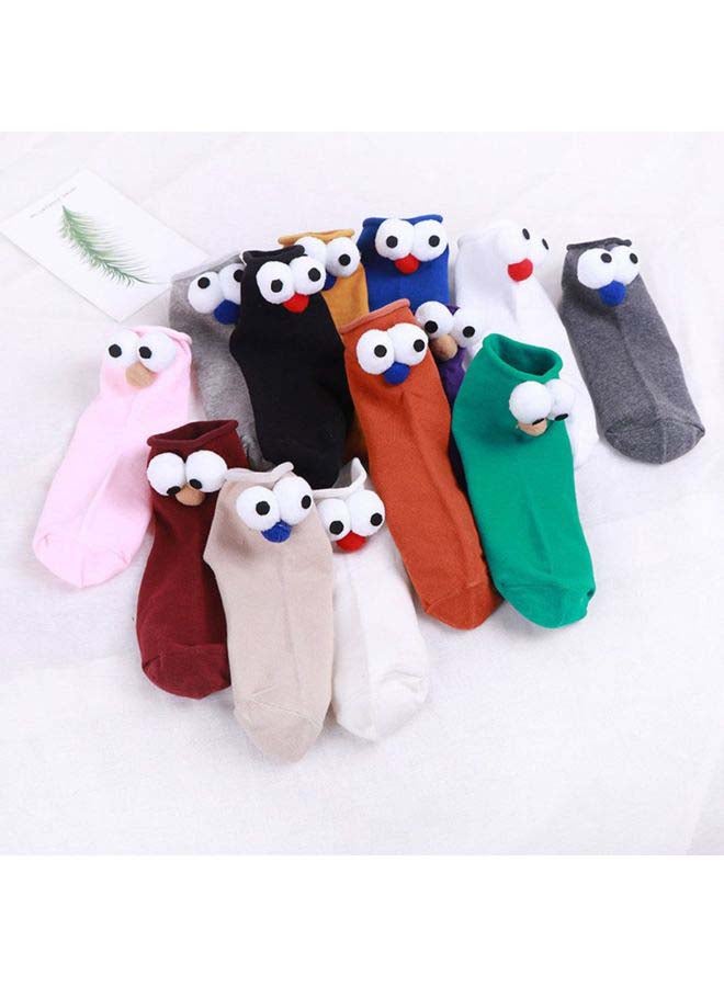 Korea Stereo Candy Color Cartoon Socks Yellow  - Image 1