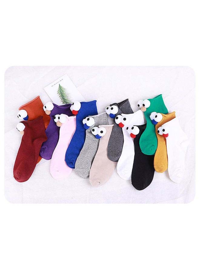 Korea Stereo Candy Color Cartoon Socks Yellow  - Image 2