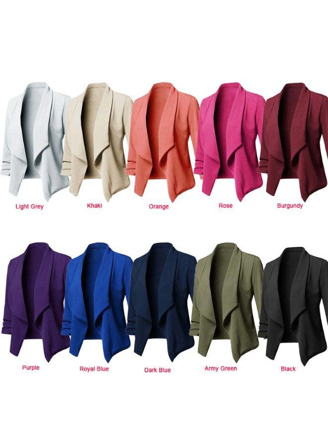Generic - Long Sleeves Solid Blazer Light Grey - Image 1