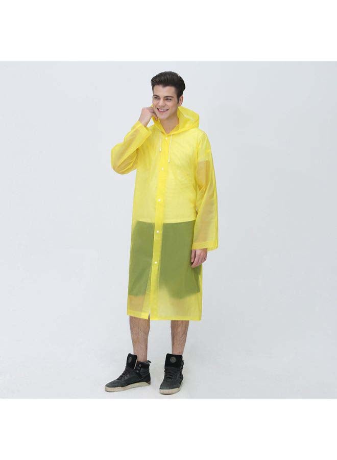 EVA Hooded Raincoat Yellow - Image 3