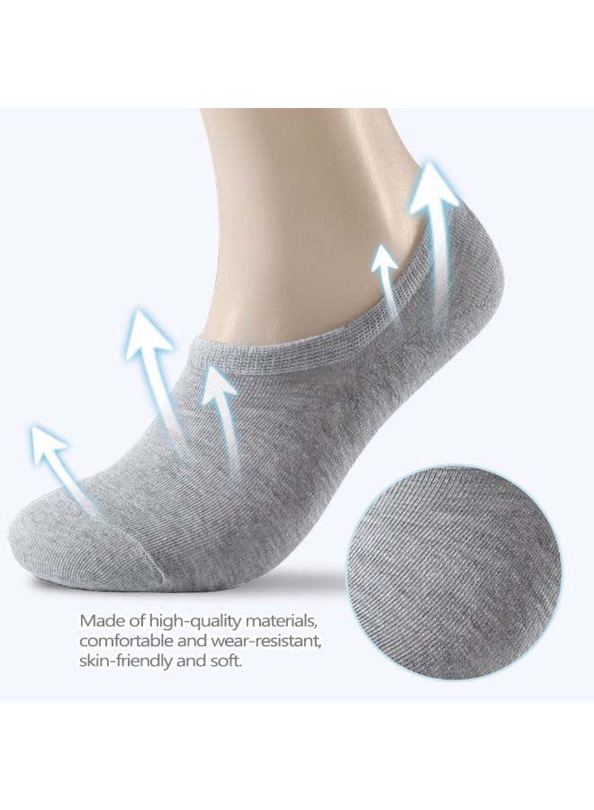 6 Pairs Of Invisible Boat Socks Black  - Image 2