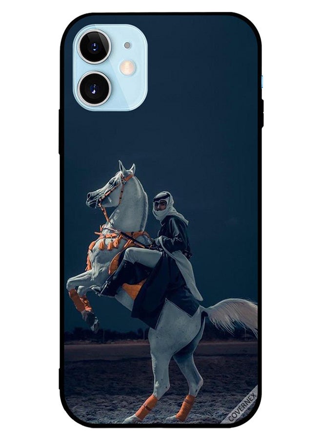 Covernex Apple iPhone 12 Protective Case Cover Printed Featuring Young Man On Horse DESIGN_1201 - Image 1