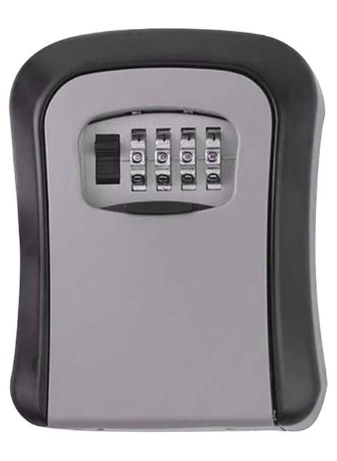 4-Digit Combination Password Key Box Organizer Grey/Black