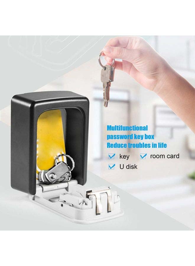 Generic 4-Digit Combination Password Key Box Organizer Grey/Black  - Image 2