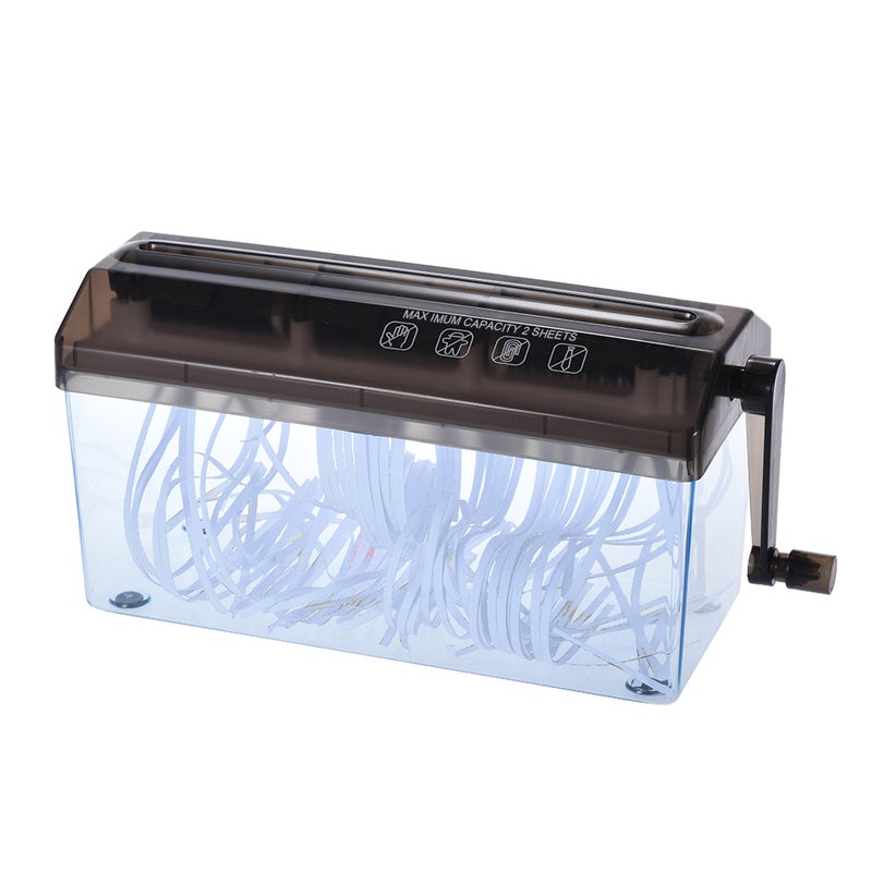 Generic - A4 9 Inch Manual Hand Paper Shredder Document File Handmade Straight Cutting Machine Tool Black - Image 1