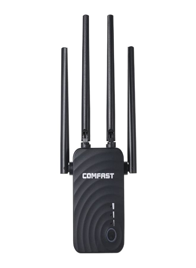 comfast - WiFi Repeater Wireless Dual-band 1200Mbps Router AP Mode WiFi Extender 2.4G&5.8G Wireless Repeater Black - Image 1