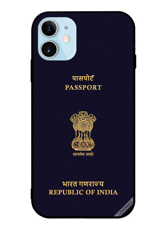Covernex Apple iPhone 12 Mini Protective Case Cover Printed Featuring India Passport DESIGN_1305 - Image 1