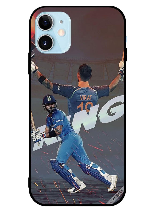 كوفرنيكس غطاء حماية واق لهاتف أبل آيفون 12 ميني طبعة صورة اللاعب فيرات وعبارة "The King" - Image 1