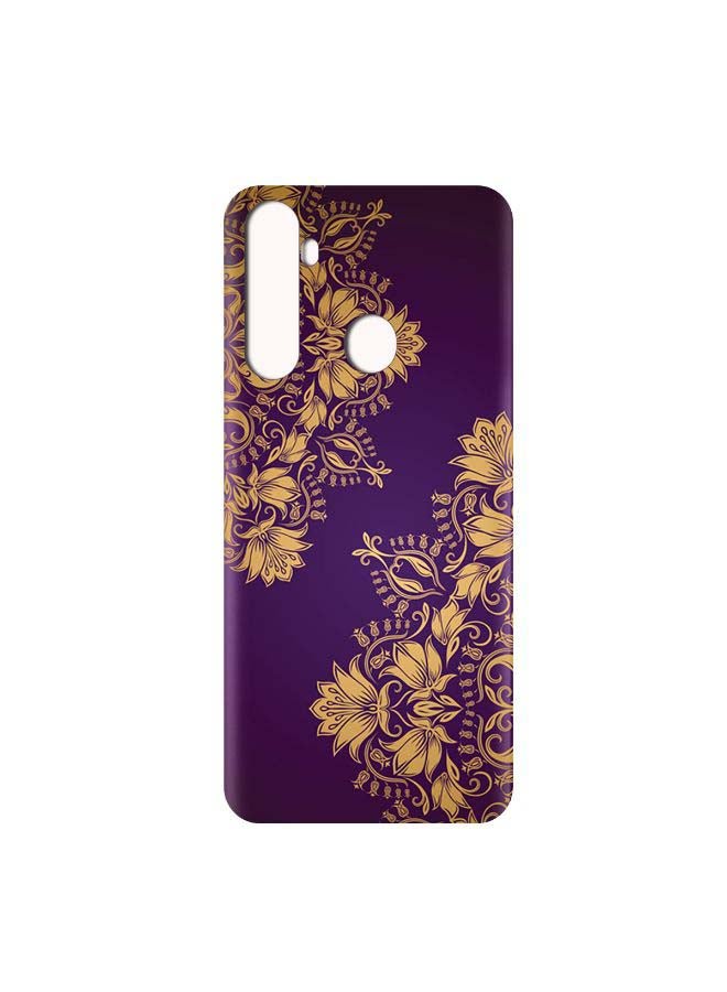 إيه إم سي ديزاين غطاء حماية واق لهاتف ريلمي 5i الأرجواني / البيج - Image 2