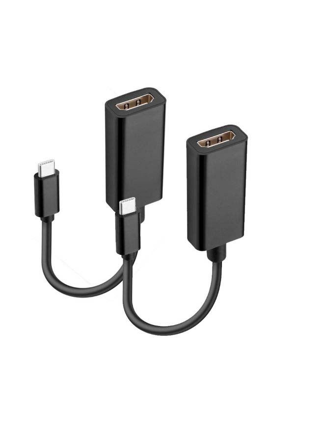Generic - USB-C to HDMI Adapter Type C to HDMI converter USBC to HDMI for MacBook Black - Image 1