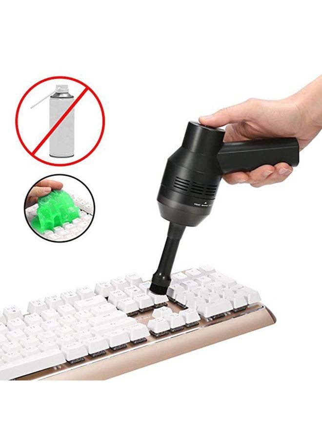 USB Computer Keyboard Mini Vacuum Cleaner Black - Image 2