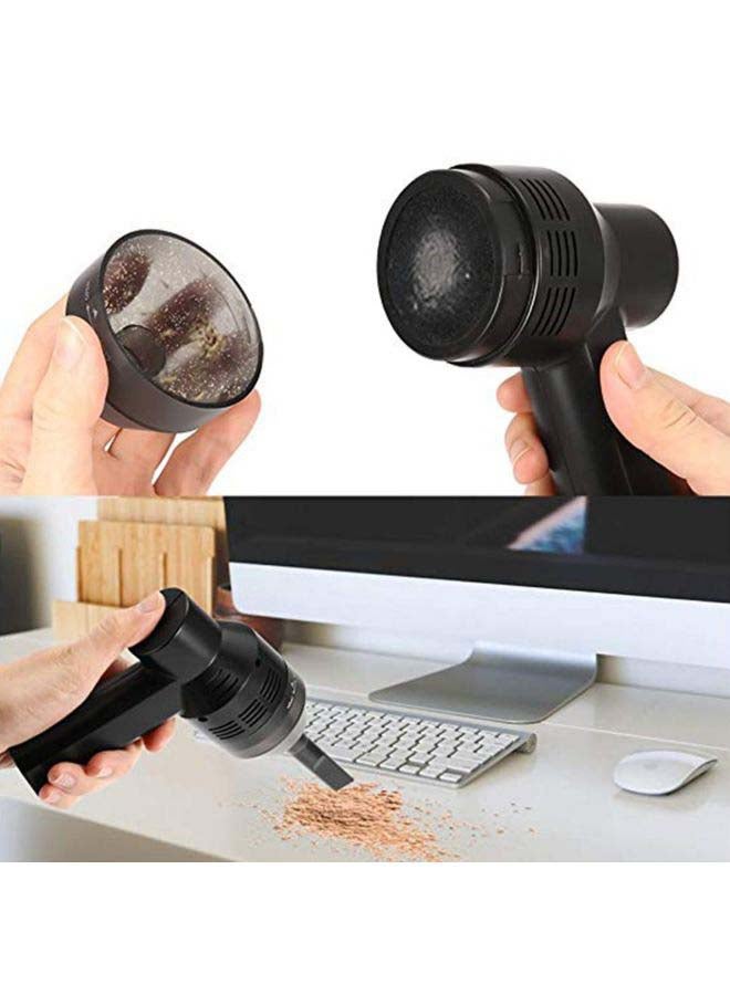USB Computer Keyboard Mini Vacuum Cleaner Black - Image 3