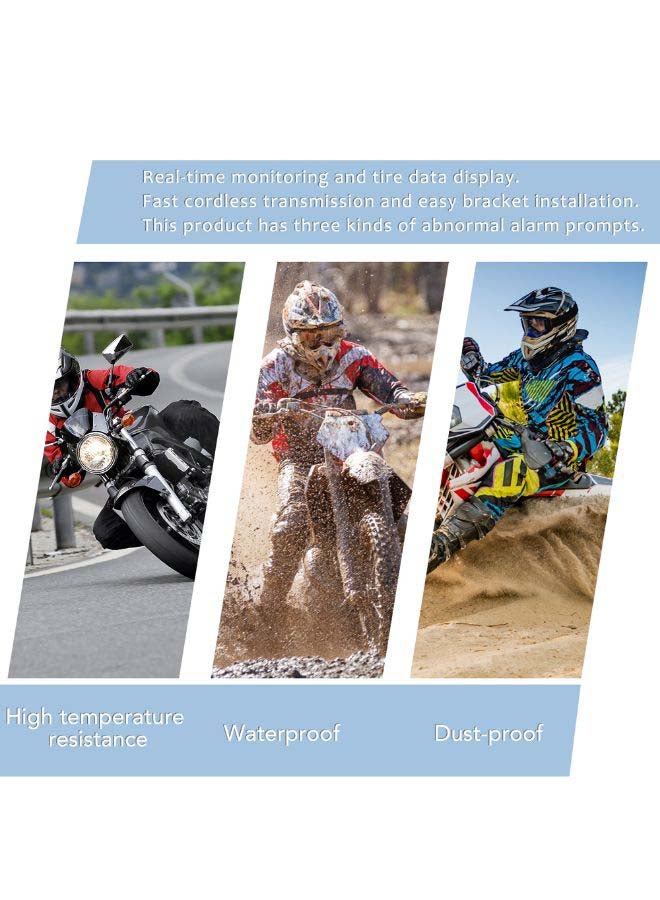 Wireless Motorcycle Tire Pressure Tester Black 18 x 13.3cm - Image 2