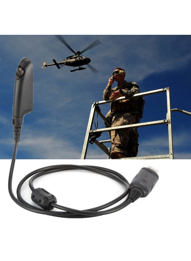 Generic - Usb Programming Cable For Motorola Radio With Magnetic Ring Gp340 Black - Image 1