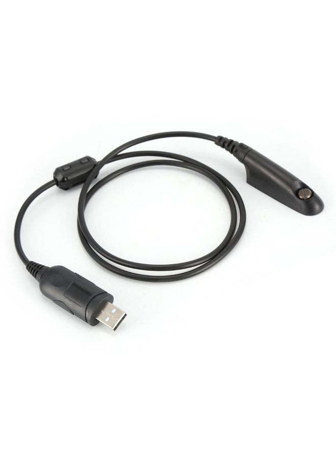 Generic - Usb Programming Cable For Motorola Radio With Magnetic Ring Gp340 Black - Image 1