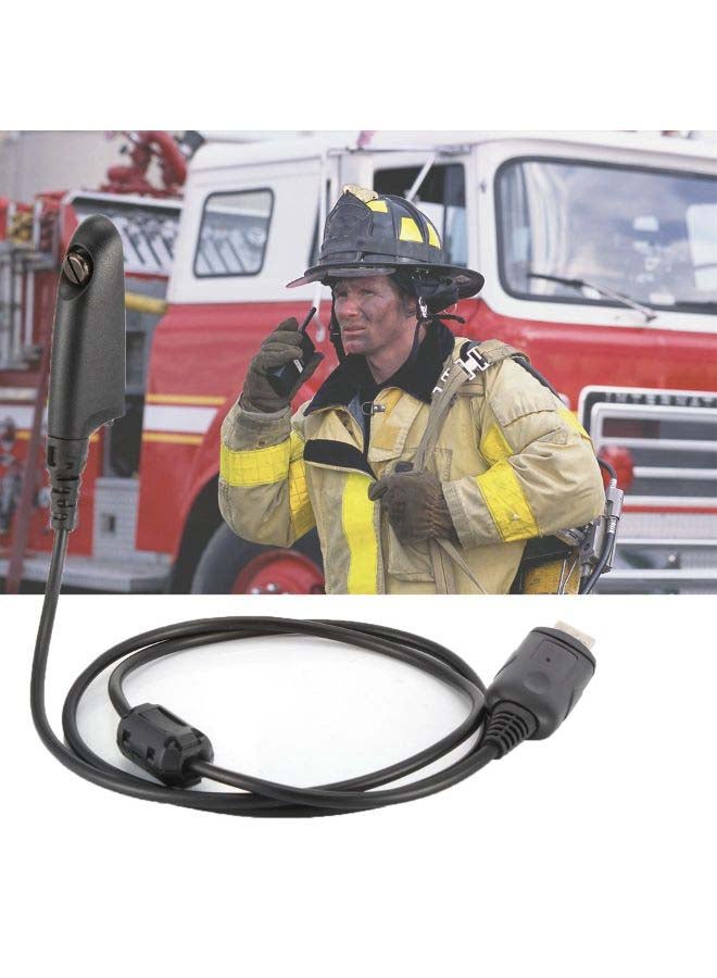 Generic - Usb Programming Cable For Motorola Radio With Magnetic Ring Gp340 Black - Image 1