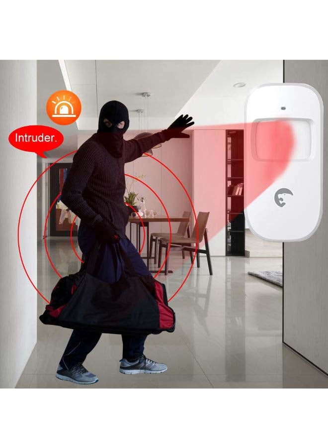 Wireless Motion Infrared Detector Security Alarm System White 12.3 x 6.7cm  - Image 2
