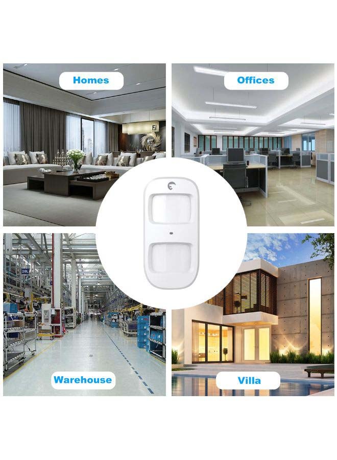 Wireless Motion Infrared Detector Home Alarm System White 12.3 x 6.7cm  - Image 3