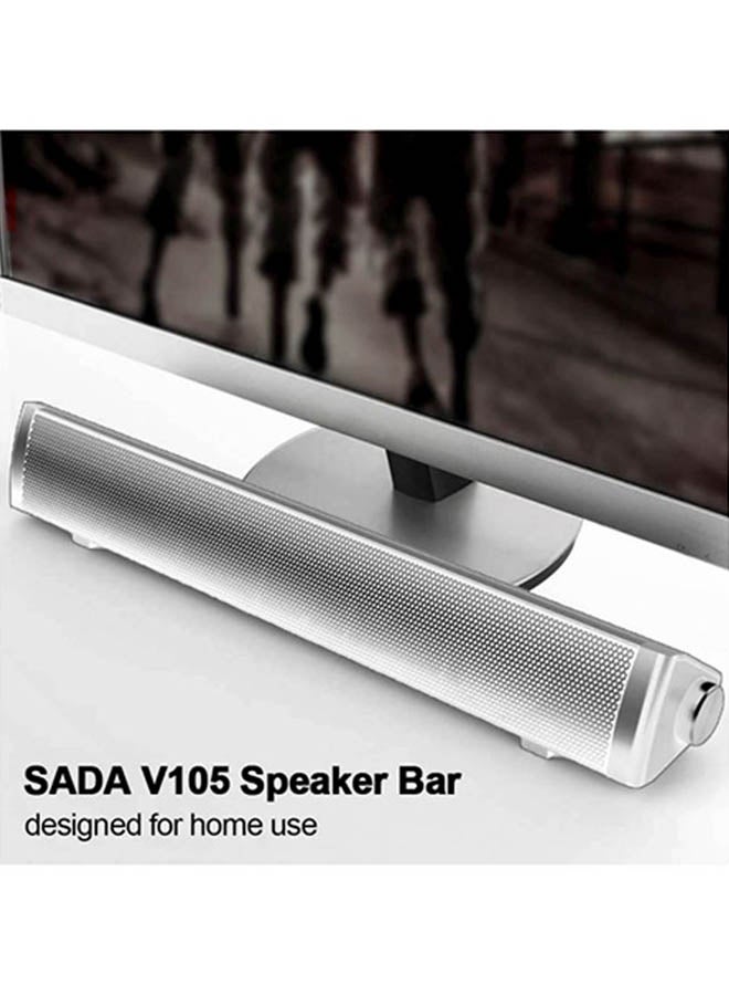 SADA Wired Stereo Soundbar V-105 White  - Image 2