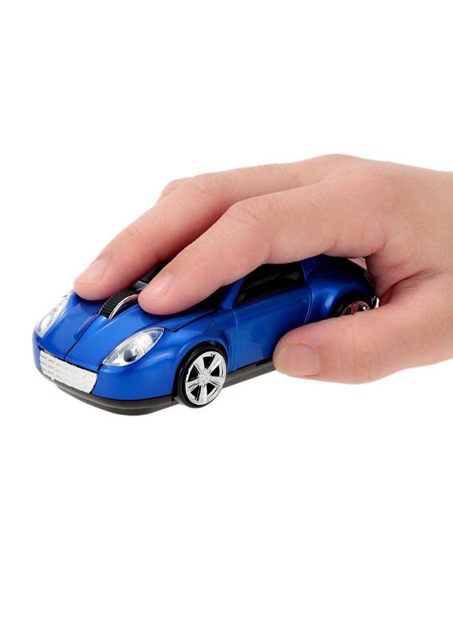 Car Shaped Wireless Optical Mouse With Receiver Blue/Black/Silver - Image 3