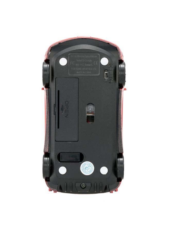 Car Shaped Wireless Optical Mouse With Receiver Red/Black/Silver - Image 2