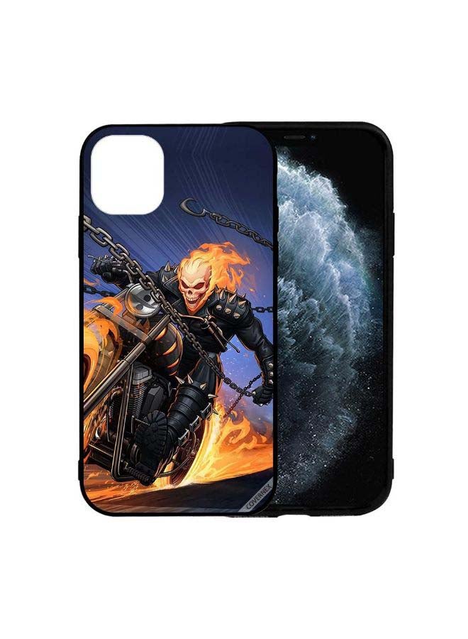 Covernex - Protective Case Cover For Apple iPhone 12 Skull Man On Bike While Burning - Image 1