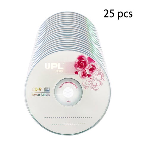 25 Pieces CD-R 700MB/80min Blank Disc Grade A 52X Multispeed Music CD Disk multicolour